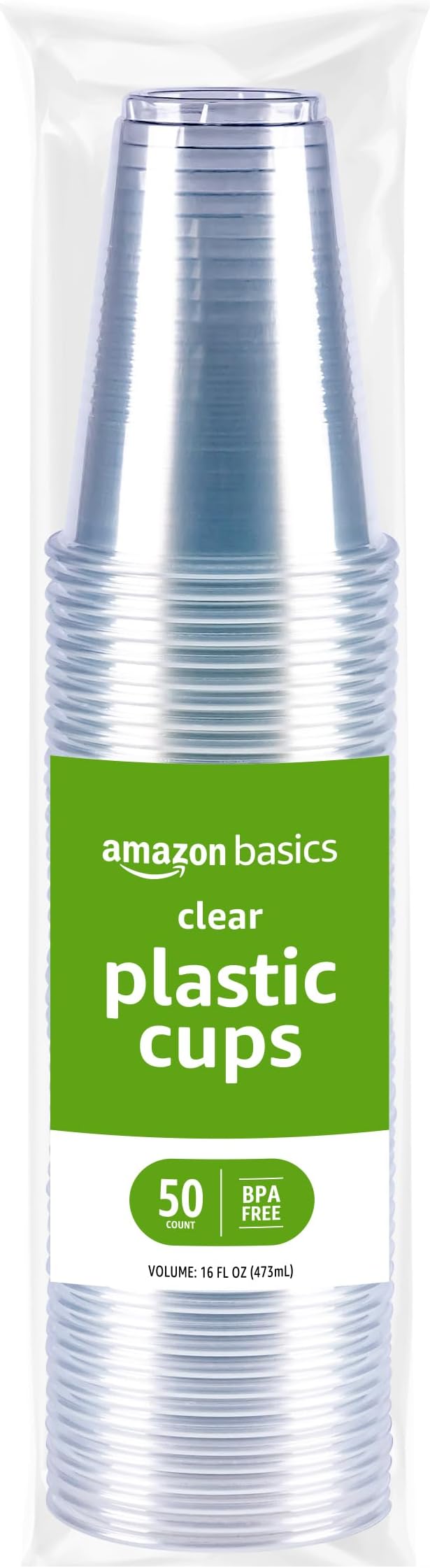 Amazon Basics Disposable Clear Plastic Cups by AmazonBasics