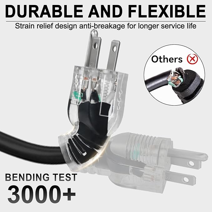 10FT 12/3 Outdoor Extension Cord - Image 4