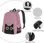 cfpolar 17 Inch Backpack Cute Cartoon Cats Laptop Bag Shoulder Bag School - Image 3