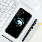 for Samsung Galaxy S22 Case, Skeleton Winding Snake Pattern Graphic Design Girl - Image 7