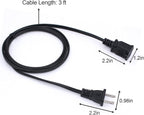 3 Ft Extension Cord, US Male/Female Power Cable - Image 5