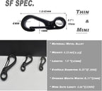 Mini Carabiner Clips with Metal Spring Wiregate Hook and Little Eye Hole - Image 2
