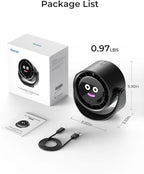 Koonie Desk Fan, LED Display Mini Table Fan, Rechargeable Personal Fan - Image 9