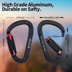 FVW Auto Locking Rock Climbing Carabiner Clips, Professional 25KN Heavy Duty - Image 3