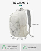 WATERFLY 12L Small Hiking Backpack: Day Pack Lightweight Travel Bag Camping - Image 2