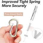 24pc Aluminum Carabiner Clip D Ring, Keychain Spring Hook, Small Carabiners Set - Image 3