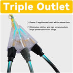 EP 25 Ft 12 Gauge Heavy Duty Extension Cord, 15A 125V 1875W, 3 Outlet - Image 3