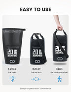 Lamicall Dry Bag Waterproof Backpack - 5L/10L/20L/30L/40L Large Water Proof Bag - Image 6