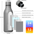 BJPKPK Insulated Water Bottles, 18 oz Stainless Steel Metal Water Bottle - Image 3