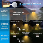 Peasur 12 Packs Solar Outdoor Lights Motion Sensor Solar Security Light - Image 3