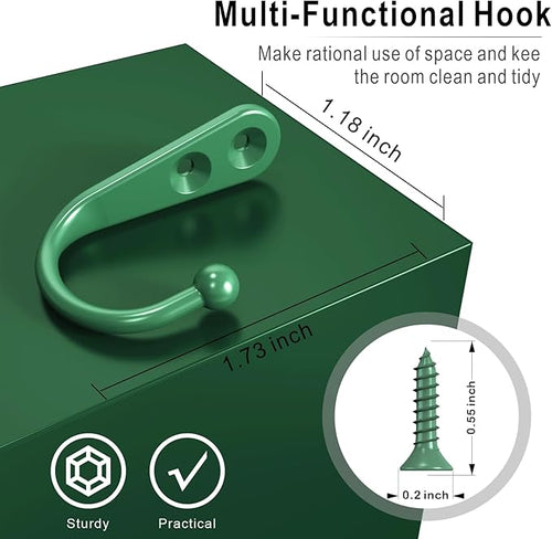 15 Pcs Black Wall Mounted Coat Hooks, Hanger Hook - Image 2