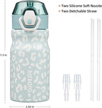 BJPKPK Water Bottle with Straw 14oz Insulated Water Bottles Reusable Stainless - Image 4
