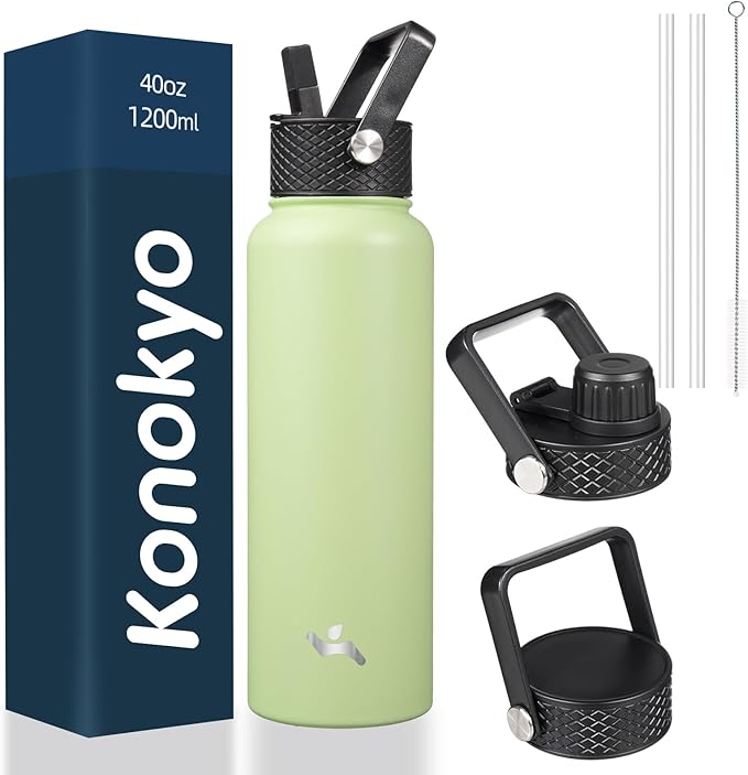 Konokyo 40oz Insulated Water Bottle Stainless Steel Sport Bottles by Konokyo