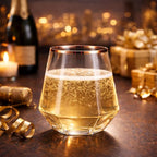 Oojami 40 Pack Diamond Stemless Plastic Wine Glasses Rose Gold Rim, 12 oz - Image 9