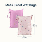 Tiny Twinkle Mess Proof Wet Bags | 2-Pack Reusable Waterproof Wet Bags - Image 3