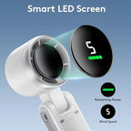 Portable Handheld Mini Fan, Foldable Powerful Winds Turbo Fan, 10000mAh Battery - Image 5
