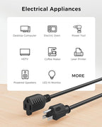 Cable Matters 16 AWG Heavy Duty 13A Long Power Extension Cord - 35ft - Image 5