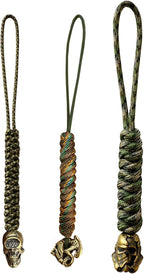 Handmade Lanyards with Brass Beads – Paracord 550 Survival Gear Leash by Unknown