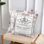 Huile De Quinine Vintage French 18 X 18 Pillow Covers Elegance Fountain Pink - Image 4