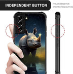 for Samsung Galaxy S22 Case, Rhino Water Marshes Pattern Graphic Design Girl - Image 5