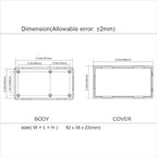 LeMotech Project Box, 5 Pieces ABS Electrical Box Small Junction Box - Image 8