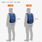 Ultra-Light Soft Daypack 15L/20L, Cushioned Breathable Back Panel Backpack - Image 5