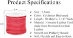 GENIQUE Real/Genuine Round Leather String Cord - Image 3