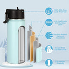 Volhoply 18oz Kids Insulated Water Bottle, Stainless Steel Water Bottles - Image 3
