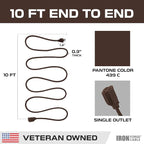 Iron Forge Cable Outdoor Brown Extension Cord 10 ft - Image 8
