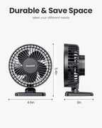 Gaiatop USB Desk Fan, Small But Powerful, Personal Portable Quiet 3 Speeds - Image 5