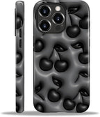 for iPhone 16 Pro Case, HL2 Cute Cool Cherry Black Hybrid 2 Layer Hard Shell by Unknown