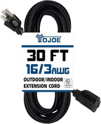 YOJOE Indoor Outdoor Extension Cord, 3 Prong 13A Weatherproof Power Cord by YOJOE