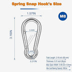 40PCS M8 Heavy Duty Carabiner Clip, 3Inch Snap Hook Quick Link Small Carabiner - Image 2