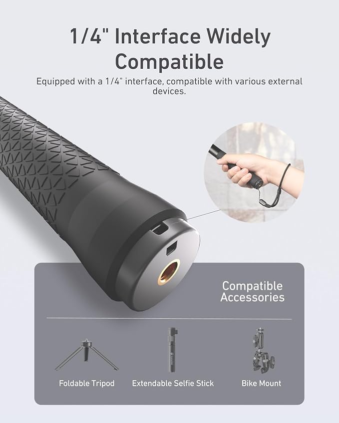 TELESIN 60" Selfie Stick for GoPro, Portable Extended Vlog Invisible Pole for - Image 5