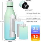 BJPKPK Insulated Water Bottles, 18 oz Stainless Steel Metal Water Bottle - Image 3
