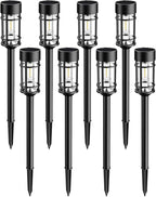 ILANCK Solar Lights Outdoor Waterproof, 8 Pack 21" Solar Pathway Lights - Image 3