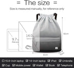 Waterproof Drawstring Bag, Gym Bag Sackpack Sports Beach Backpack - Image 7