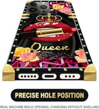 Compatible with iPhone 16 Pro Max Case, Queen Lip Crown Leopard Print Luxury - Image 5