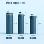 POWCAN 24 oz Insulated Stainless Water Bottle: 2-in-1 Push-Button Spout & - Image 8