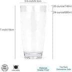 KOXIN-KARLU Hammered 26-ounce Plastic Tumbler Acrylic Glasses Drinking Cups - Image 2
