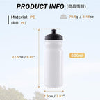 Azarxis TPU Soft Flask Collapsible Water Bottle Running Folding Gel Water - Image 2
