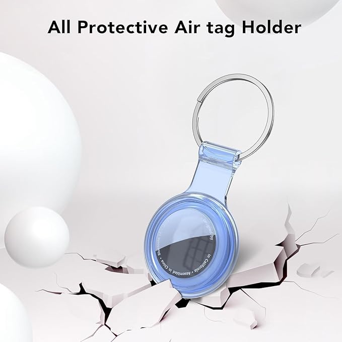 Compatible with AirTag Holder Case Keychain 4 Pack, - Image 6