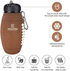 Clip-On Collapsible BPA-Free Silicone American Football Water Bottle - Image 2