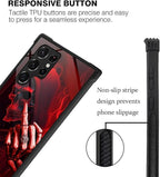 for Samsung Galaxy S22 Ultra Case, Gestures Funny Skull Pattern Graphic Design - Image 5