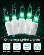 Brightown Green Christmas String Lights, 100-Count 26.5ft Incandescent Bulb - Image 7