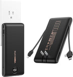 VEEKTOMX Portable Charger with Built in Cables 10000mAh, Power Bank by VEEKTOMX