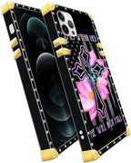 Compatible with iPhone 11 Pro Max Case, Praying Cross Hands Luxury Golden - Image 3