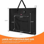 Nicpro Large Size Art Portfolio Case, Artist Portfolio Tote Bag - Image 2