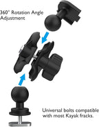 Kayak Phone Holder Mount with 8-Claw Anti-Slip Fixing, 360° Adjustable Kayak - Image 4