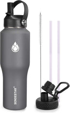 SENDESTAR Water Bottle 32oz, Wide Mouth Stainless Steel Vacuum Insulated Double by Sendestar